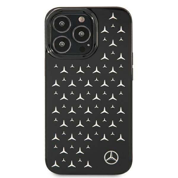 Mercedes Mercedes Skal iPhone 13 Pro Silver Stars Pattern - Svart