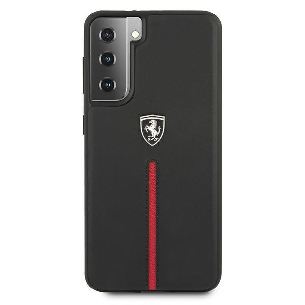 Ferrari Ferrari Skal Galaxy S21 Plus Off Track Leather Nylon Stripe - Svart