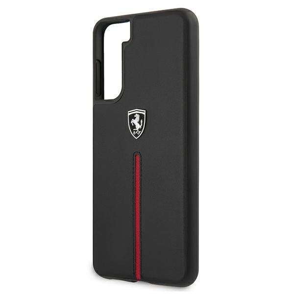 Ferrari Ferrari Skal Galaxy S21 Plus Off Track Leather Nylon Stripe - Svart