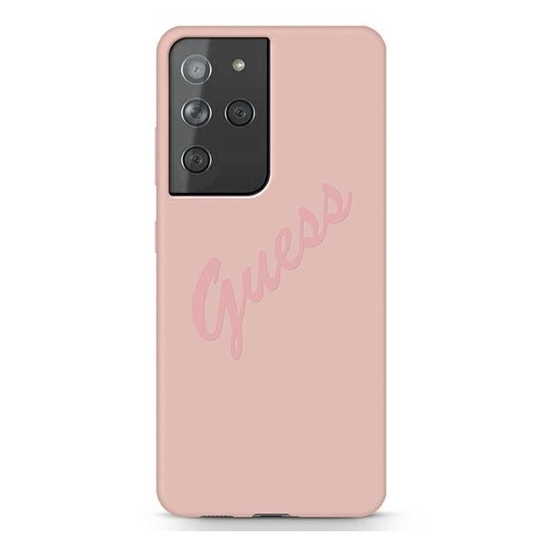 Guess Guess Skal Galaxy S21 Ultra Script Vintage - Rosa