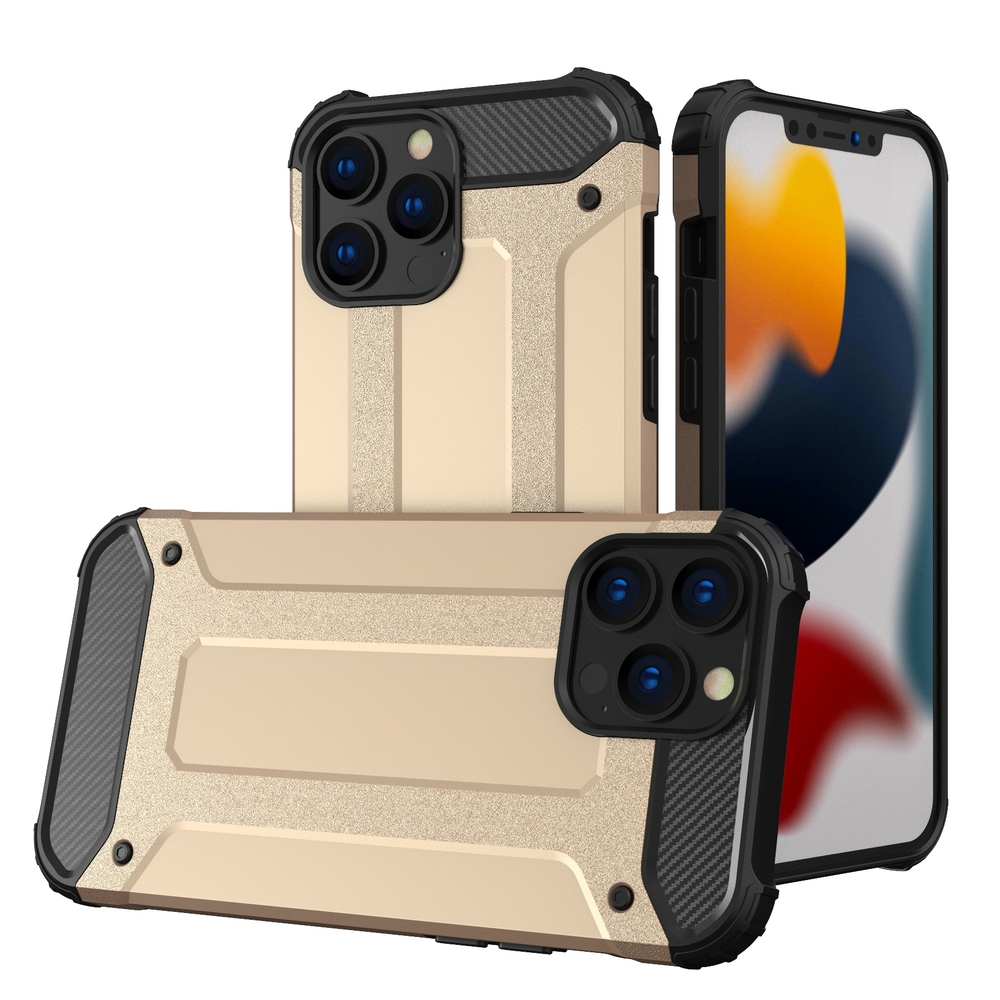 OEM Hybrid Armor Tough Rugged Skal iPhone 13 Pro Max - Guld