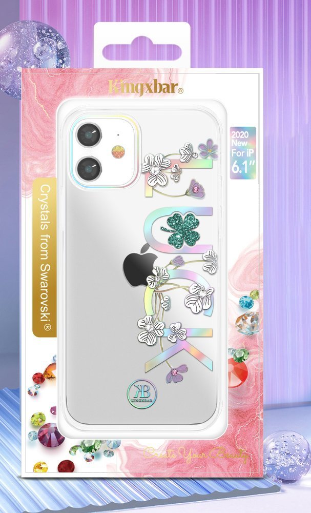 Kingxbar Kingxbar Lucky Skal iPhone 12 Mini - Transparent Clover