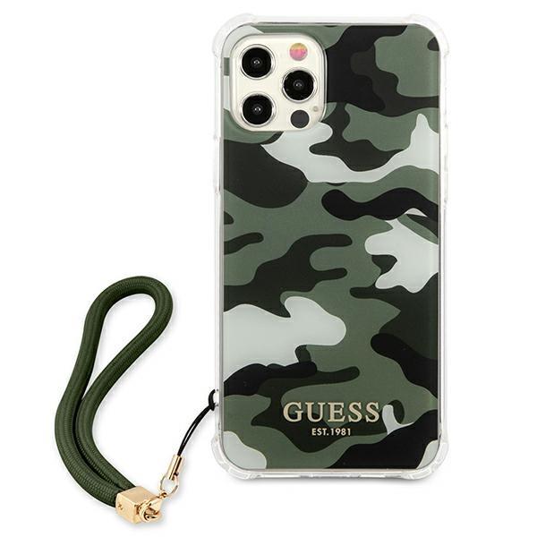 Guess Guess Skal iPhone 12 & 12 Pro Camo Collection - Grön