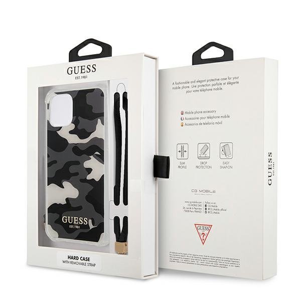 Guess Guess Skal iPhone 12 & 12 Pro Camo Collection - Svart