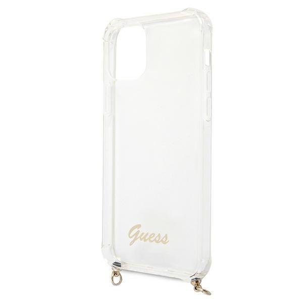 Guess Guess Skal iPhone 12 & 12 Pro Gold Chain - Transparent