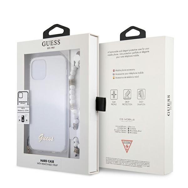 Guess Guess Skal iPhone 12 & 12 Pro Vit Pearl - Transparent