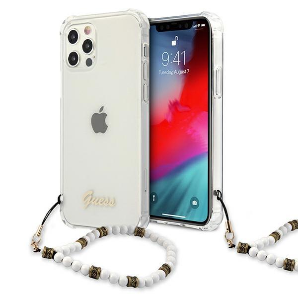 Guess Guess Skal iPhone 12 & 12 Pro Vit Pearl - Transparent