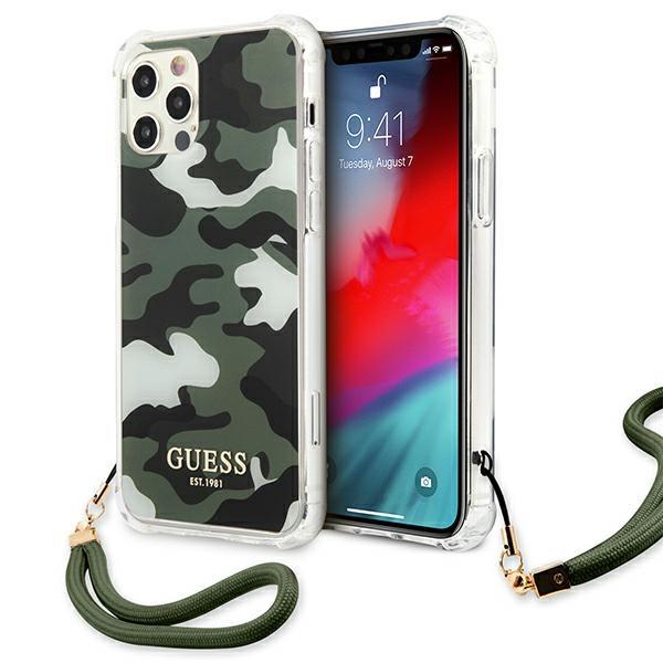 Guess Guess iPhone 12 Pro Max Skal Camo Collection - Grön