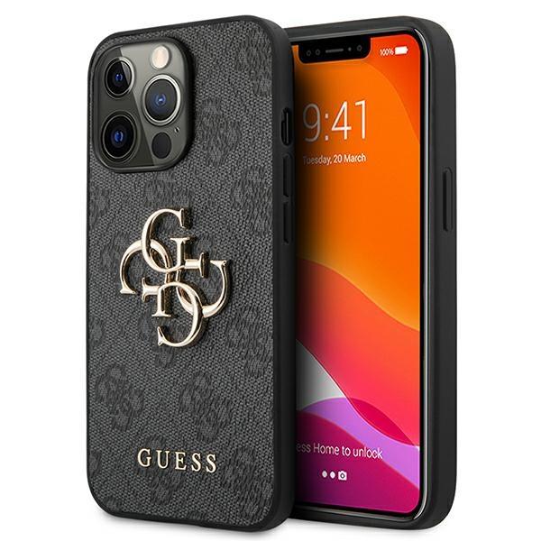 Guess Guess iPhone 13/13 Pro Skal Big Metall Logo - Grå