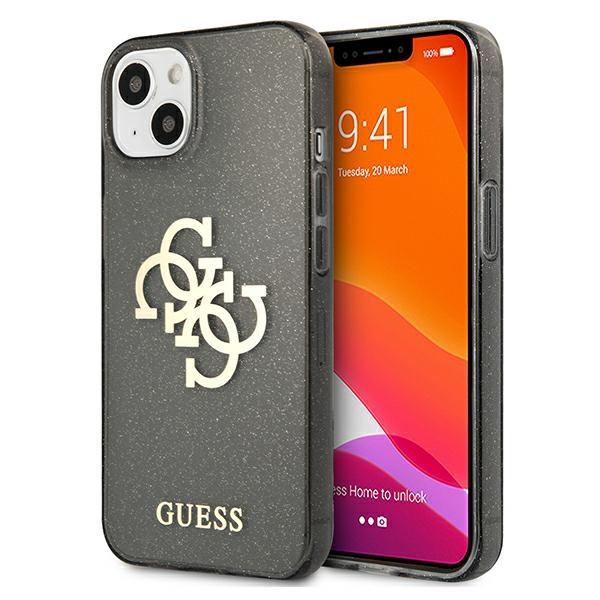 Guess Guess Skal iPhone 13 mini Glitter Big Logo - Svart
