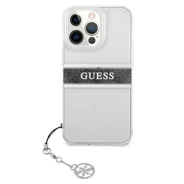Guess Guess Grey Strap Charm Skal iPhone 13 Pro / 13 - Transparent