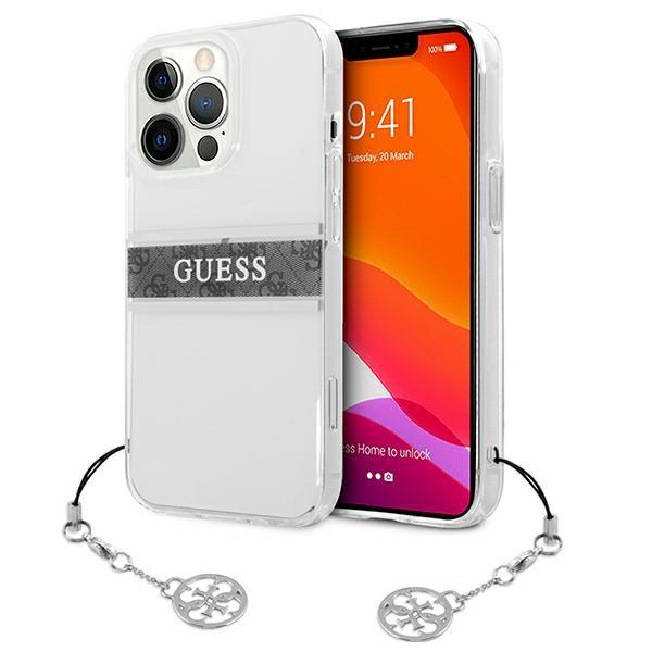 Guess Guess Grey Strap Charm Skal iPhone 13 Pro / 13 - Transparent