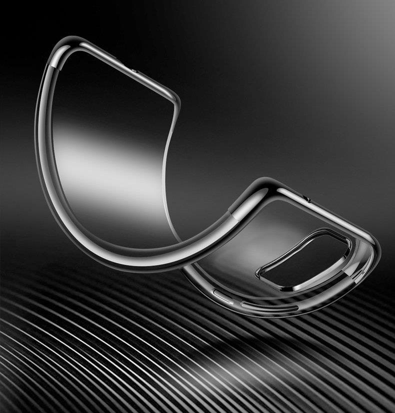 OEM Clear TPU Gel Electroplating frame Mobilskal Samsung Galaxy A72 - Blå