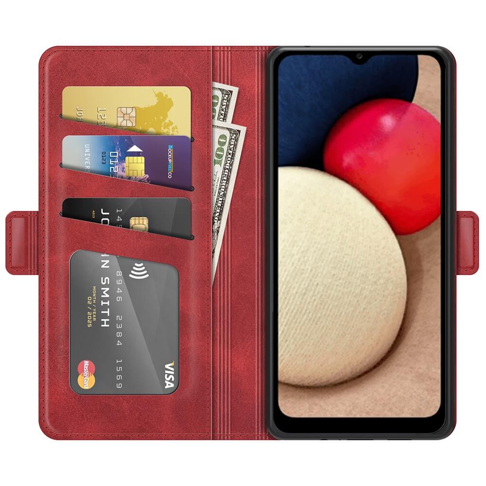 OEM Flip Folio Plånboksfodral till Samsung Galaxy A03s - Röd