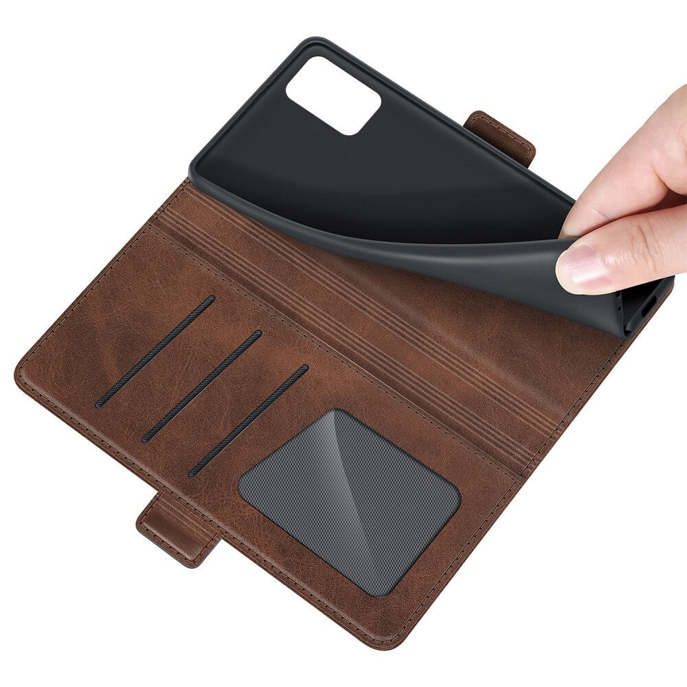 OEM Flip Folio Plånboksfodral till Samsung Galaxy A03s - Coffee