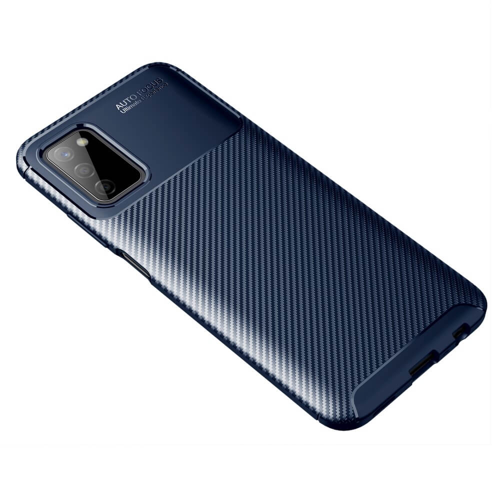 OEM Carbon Fiber Mobilskal till Samsung Galaxy A03s - Blå
