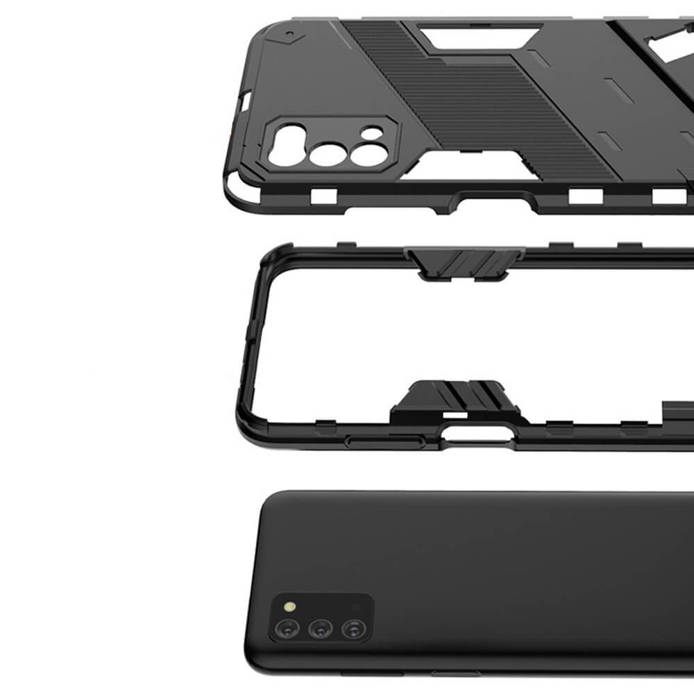 OEM Kick-stand mobilskal till Samsung Galaxy A03s - Svart