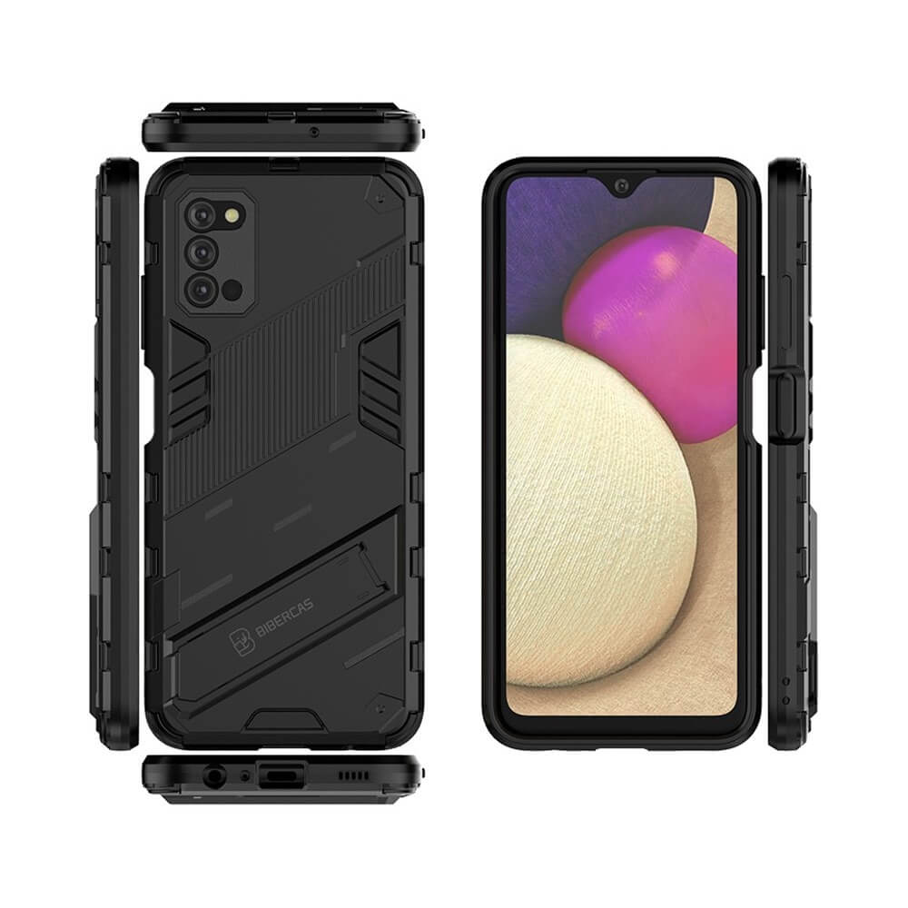 OEM Kick-stand mobilskal till Samsung Galaxy A03s - Svart