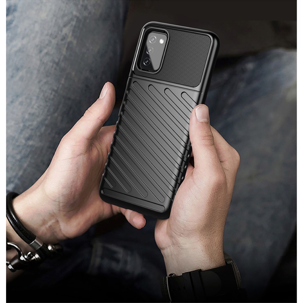 OEM Thunder Twill Skal till Samsung Galaxy A03s - Svart