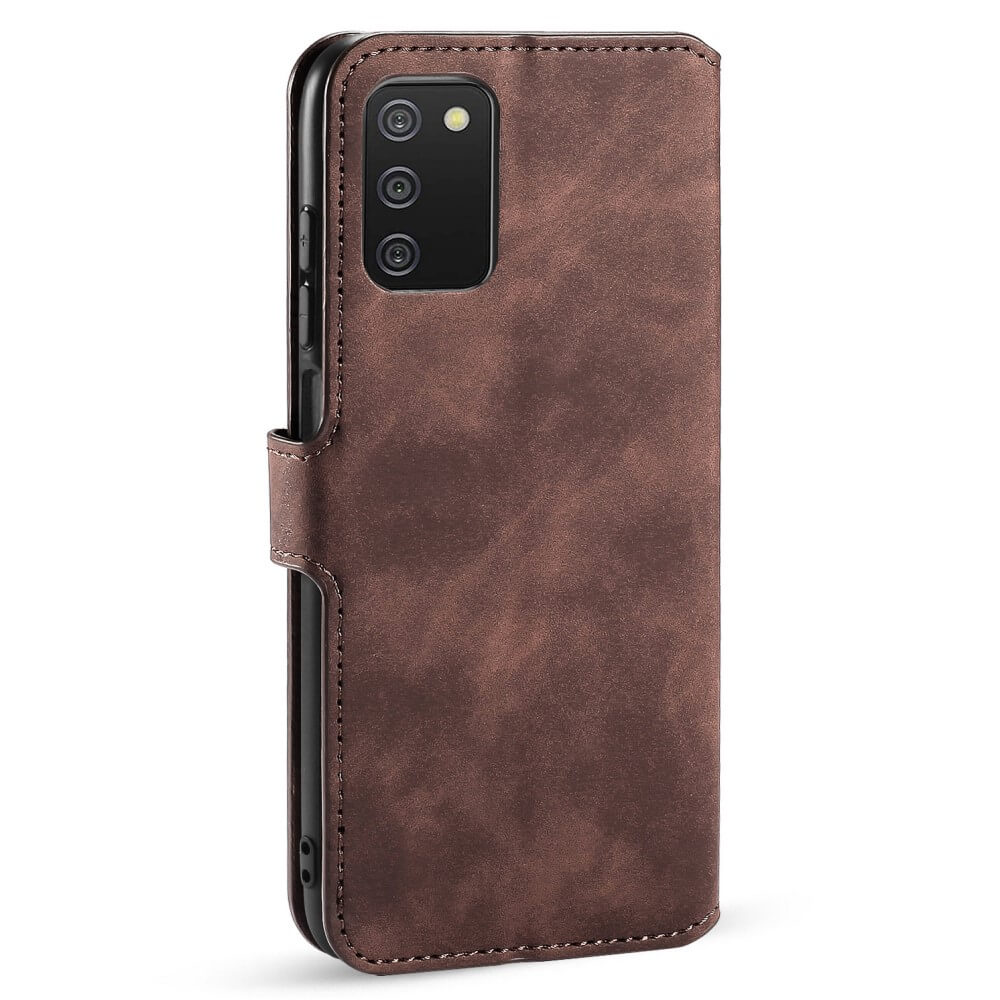 DG.MING Dgming Retro Plånboksfodral till Samsung Galaxy A03s - Coffee