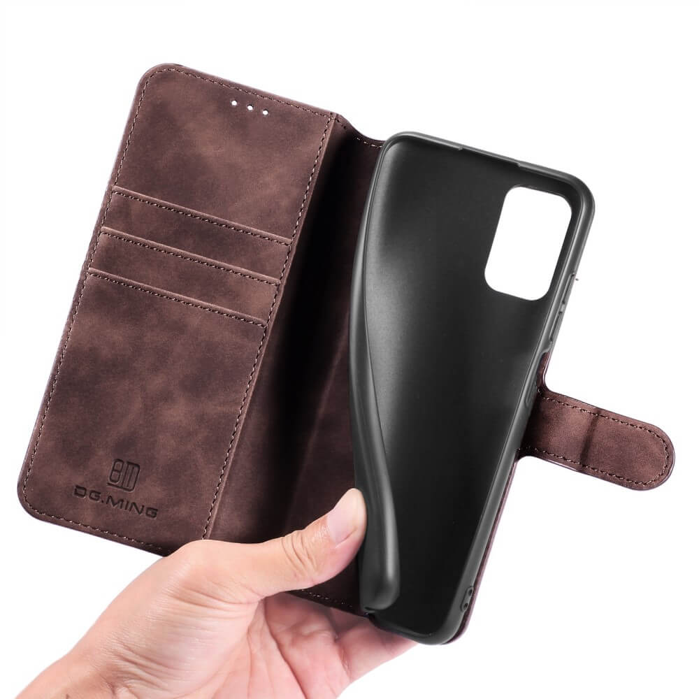 DG.MING Dgming Retro Plånboksfodral till Samsung Galaxy A03s - Coffee