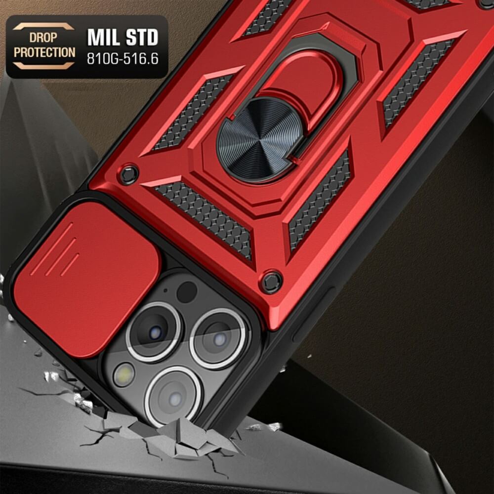 OEM Camshield Mobilskal med Ringhållare iPhone 13 Pro - Svart