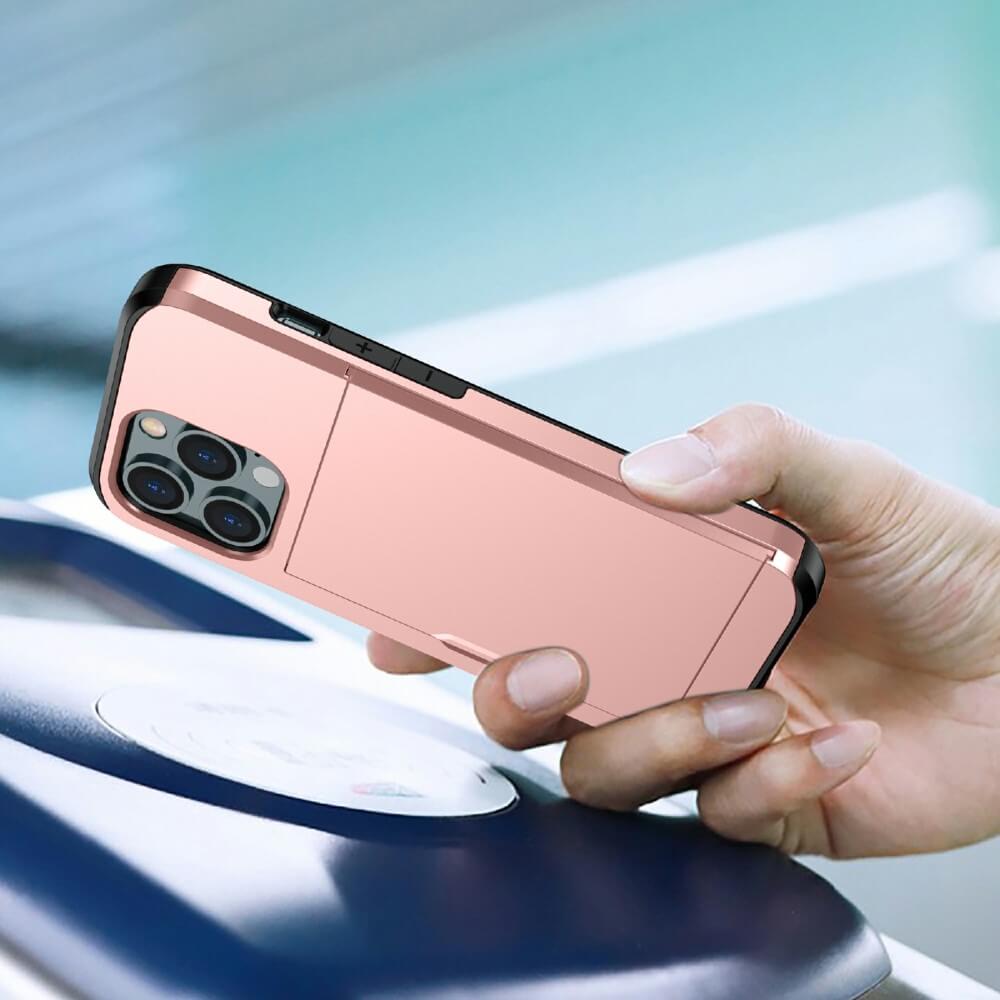 OEM Hybrid Skal med Kortplats till iPhone 13 Pro - Roséguld