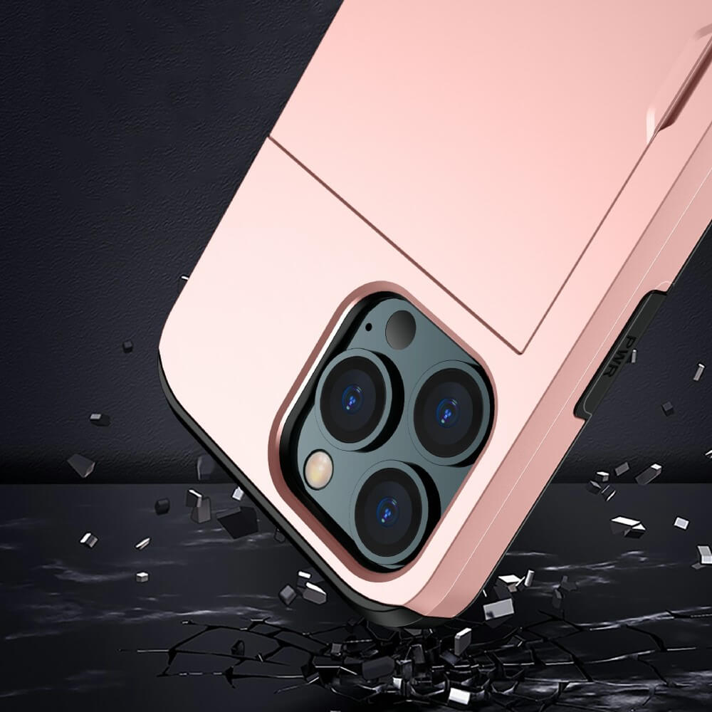 OEM Hybrid Skal med Kortplats till iPhone 13 Pro - Roséguld