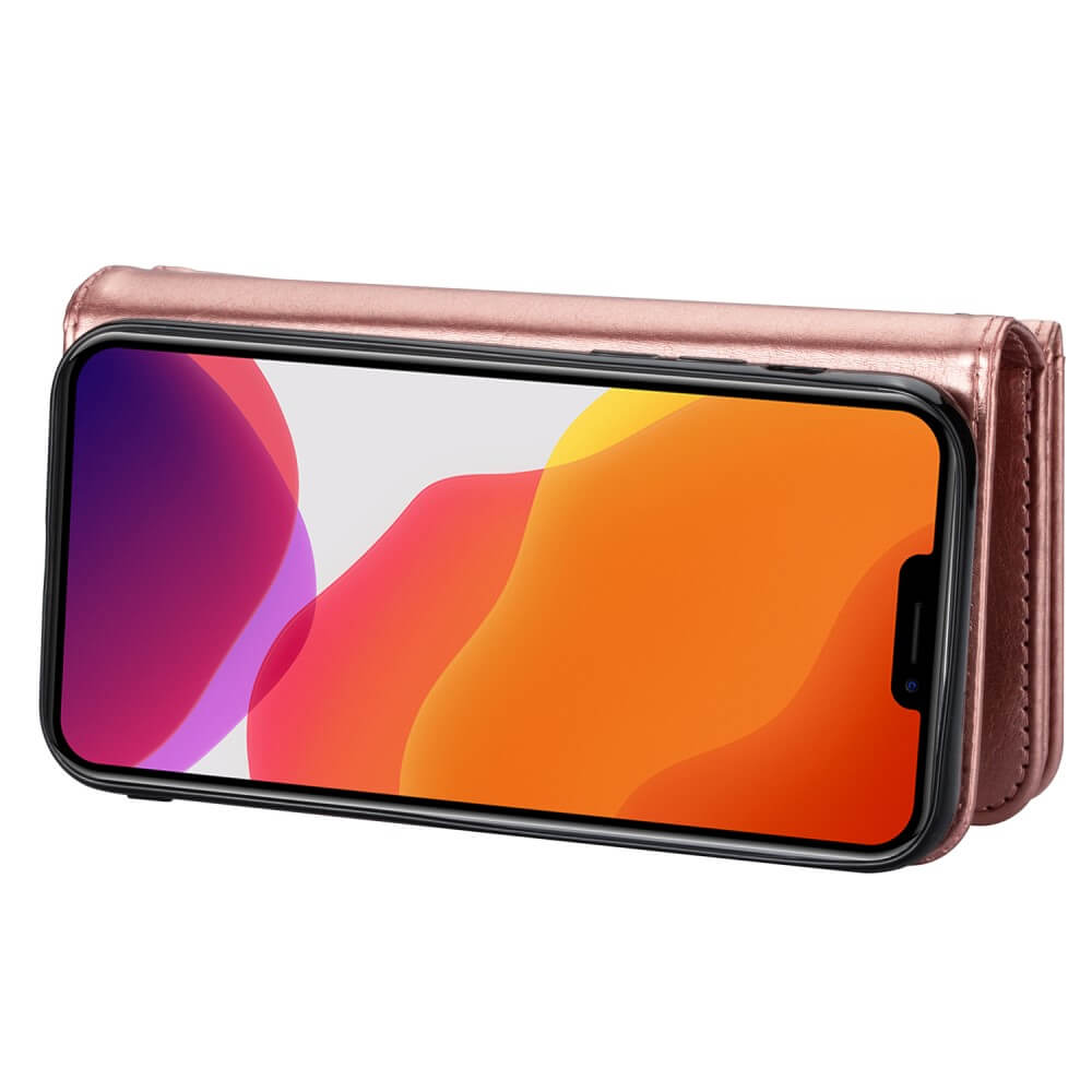 UTGATT 2-i-1 iPhone 13 Pro Plånboksfodral med 9 Kortplatser - Roséguld