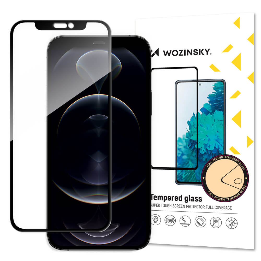 Wozinsky Wozinsky Full Glue Härdat Glas Skärmskydd till iPhone 13/13 Pro - Svart