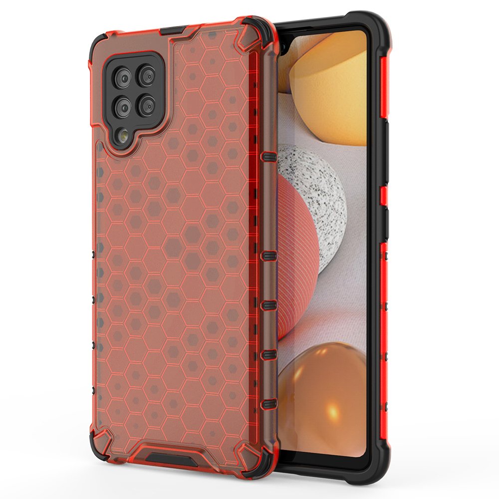 OEM Honeycomb Armor Bumper Skal Galaxy A42 5g - Röd