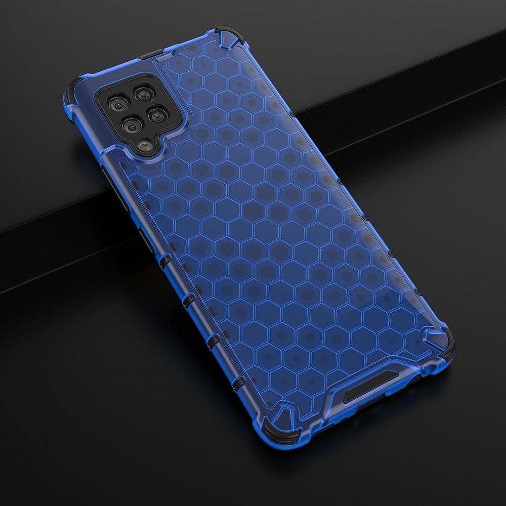 OEM Honeycomb Armor Bumper Skal Galaxy A42 5g - Blå