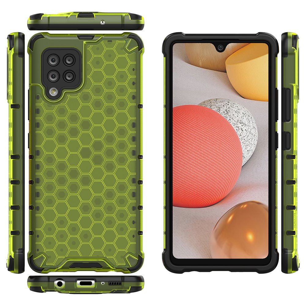 OEM Honeycomb Armor Bumper Skal Galaxy A42 5g - Grön