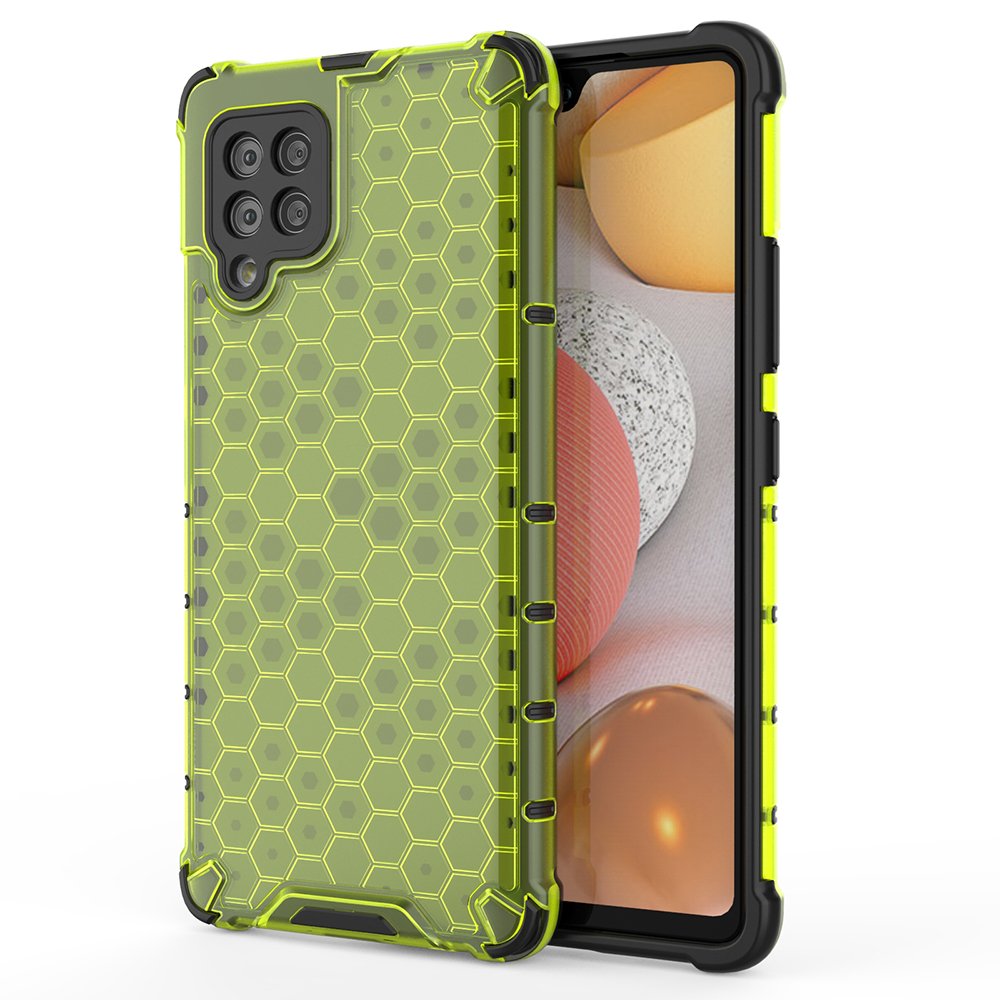 OEM Honeycomb Armor Bumper Skal Galaxy A42 5g - Grön