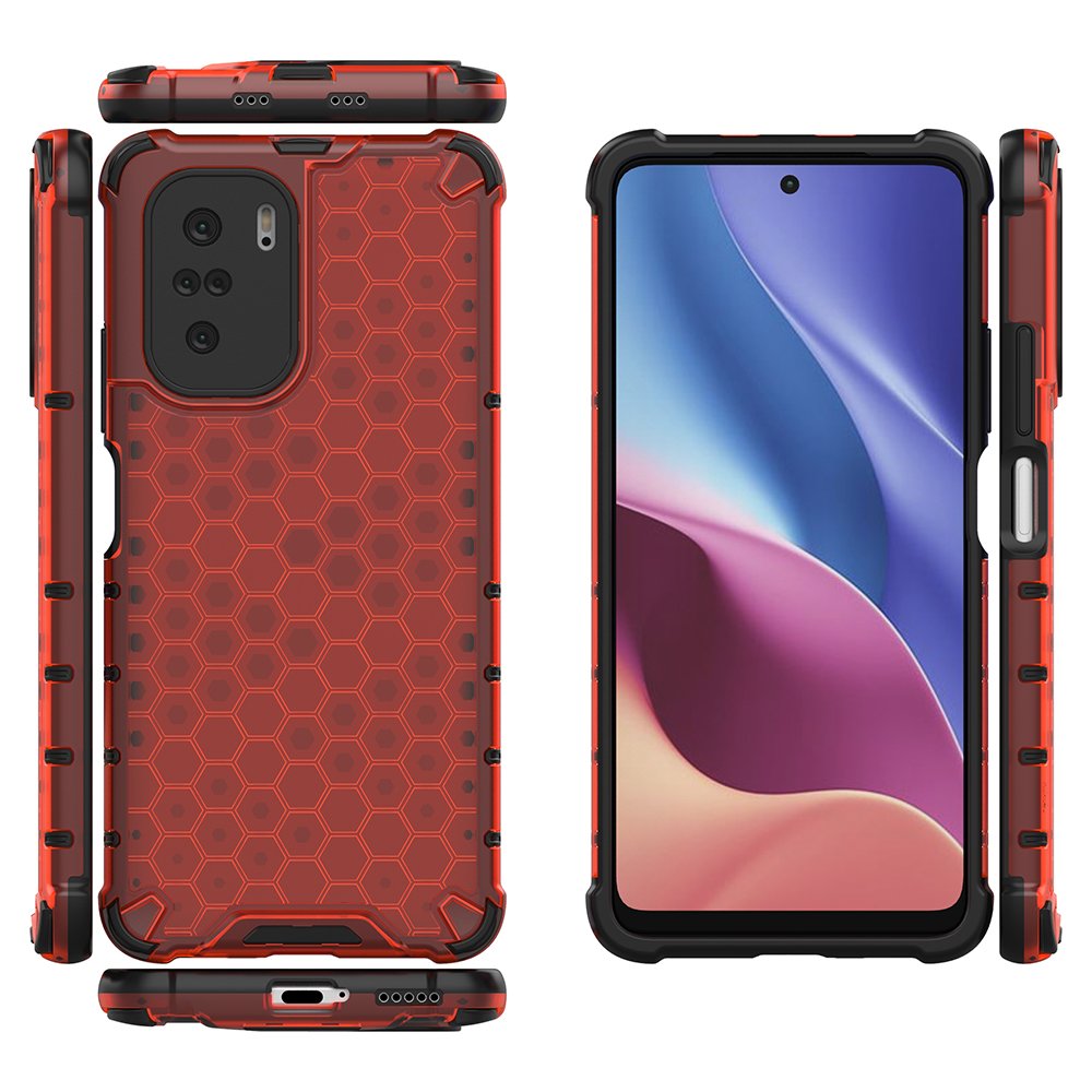 OEM Honeycomb Armor Bumper Skal Redmi Poco J2 - Röd
