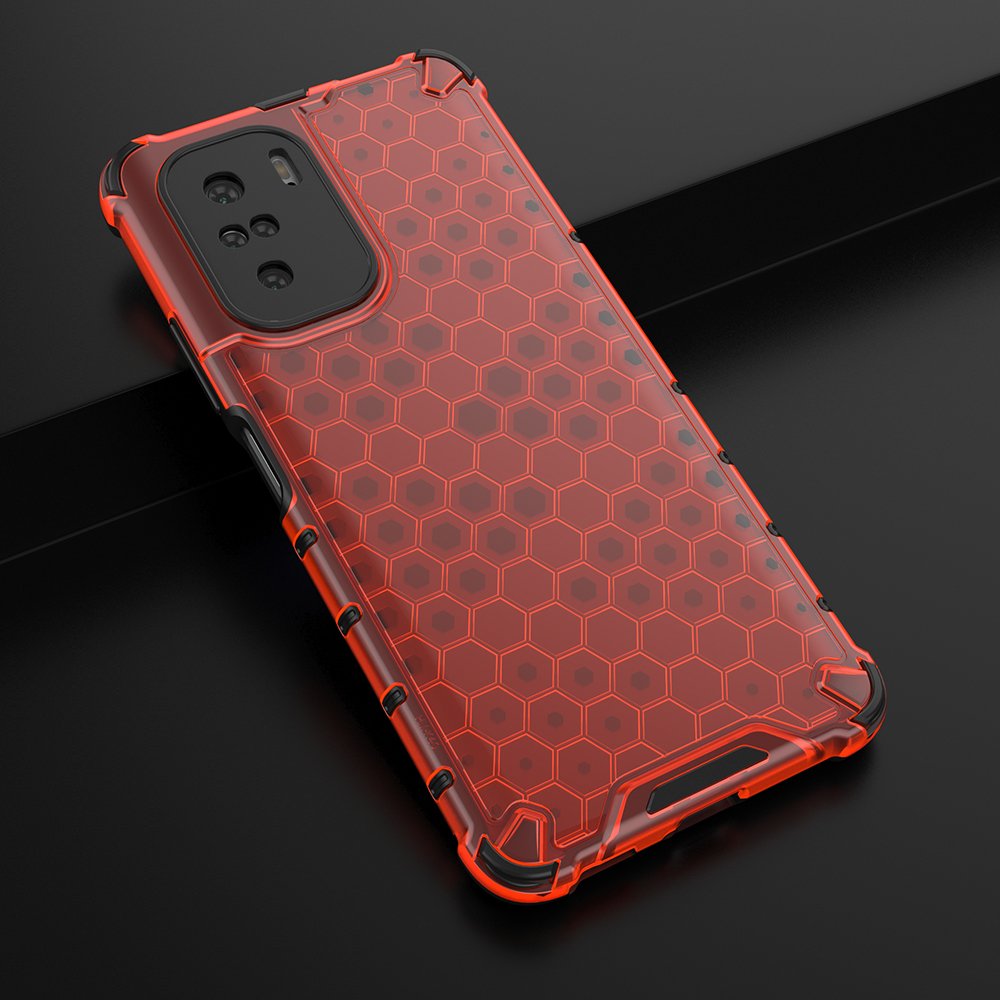 OEM Honeycomb Armor Bumper Skal Redmi Poco J2 - Röd