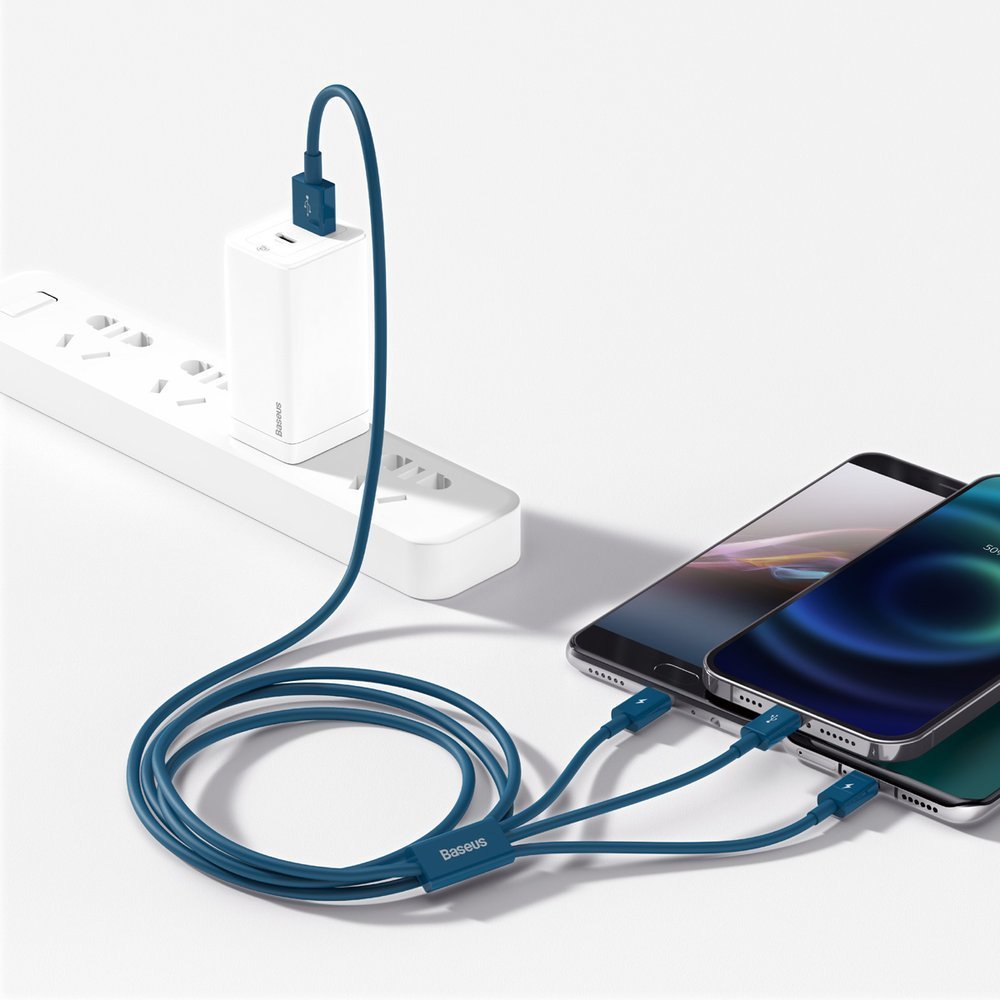 BASEUS Baseus 3in1 USB-A till USB-C Lightning microUSB kabel 1.5m