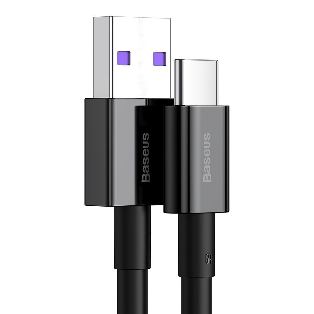 BASEUS Baseus Huawei Fast Charging USB-C till USB-A kabel 1m - Svart