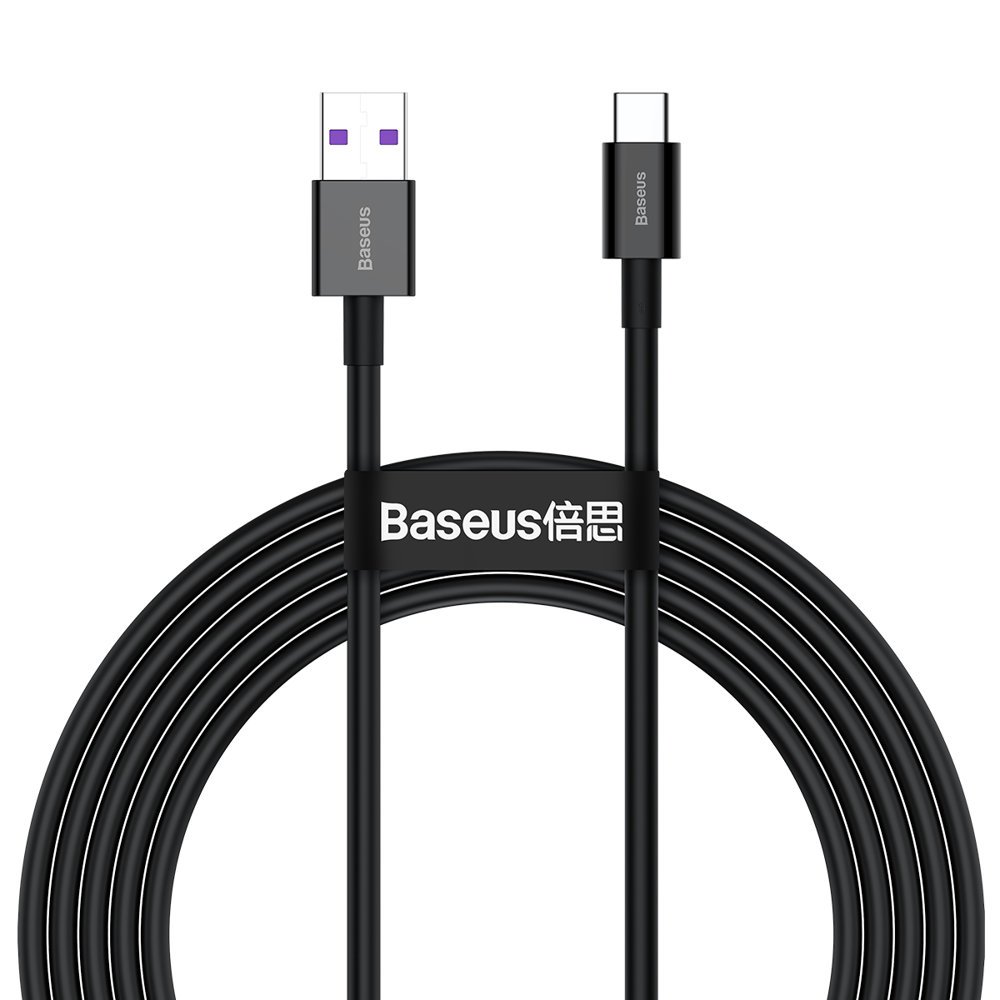 BASEUS Baseus Huawei Snabb USB-C till USB-A kabel 2m - Svart