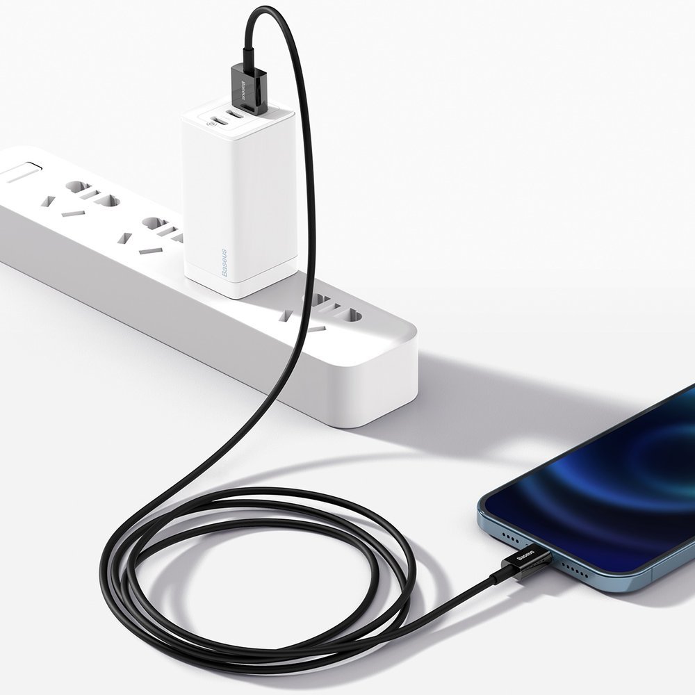 BASEUS Baseus Fast Charging USB-A till Lightning kabel 1m - Svart