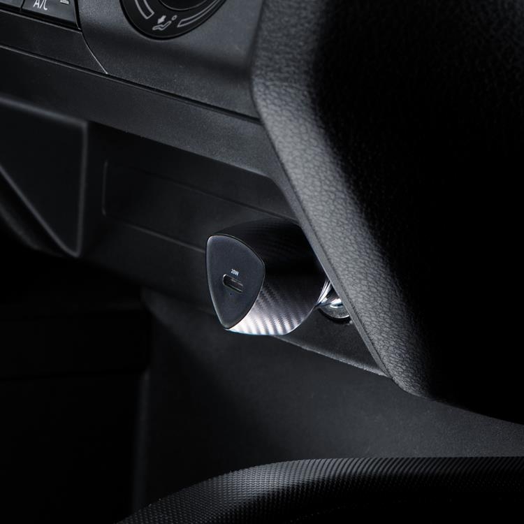 Forcell Forcell Billaddare USB-C Med Kabel Lightning - Svart