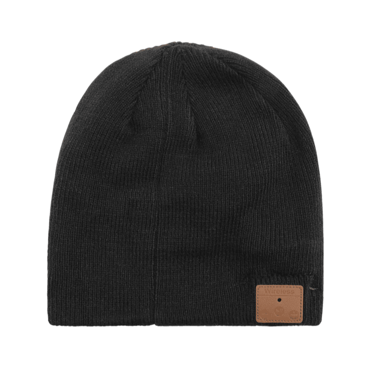 A-One Brand Stickad mössa med inbyggda hörlurar - Bluetooth - Svart