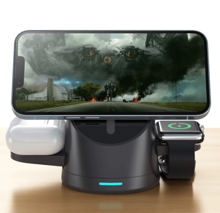 A-One Brand 3in1 Trådlös Laddare Magsafe iPhone Apple Watch Airpods - Vit