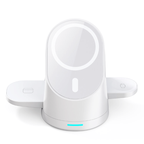 A-One Brand 3in1 Trådlös Laddare Magsafe iPhone Apple Watch Airpods - Vit