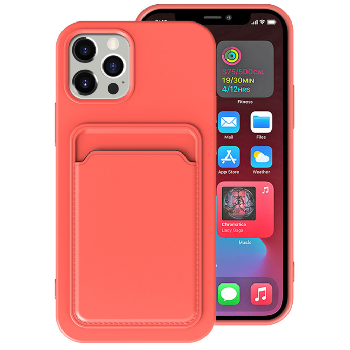 OEM iPhone 13 Pro Skal med Kortfack - Rosa