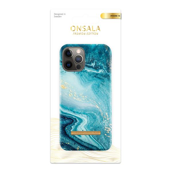 Onsala Onsala Mobilskal Soft till iPhone 13 - Blue Sea Marble