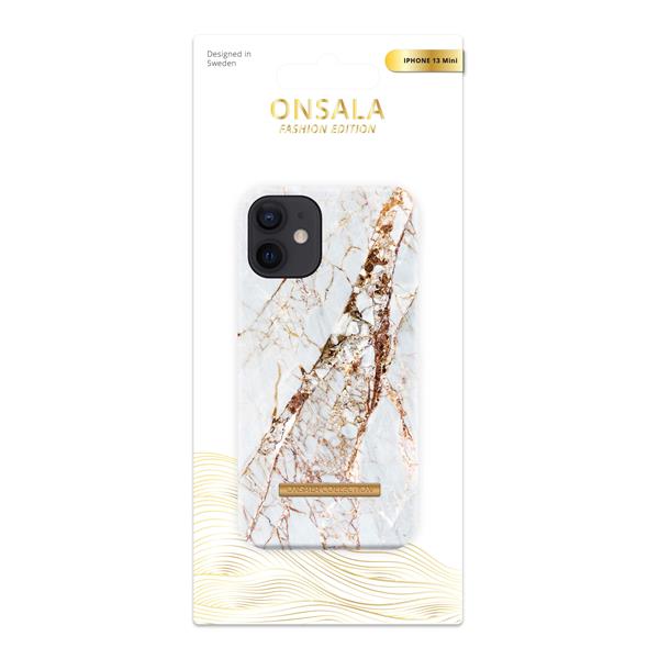 Onsala Onsala Mobilskal Soft till iPhone 13 Mini - White Rhino Marble
