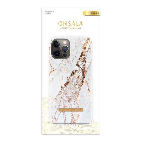 Onsala Onsala Mobilskal Soft till Marble iPhone 13 - White Rhino
