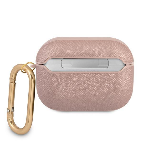 Guess Guess Saffiano Script Metal Collection Skal AirPods Pro - Rosa