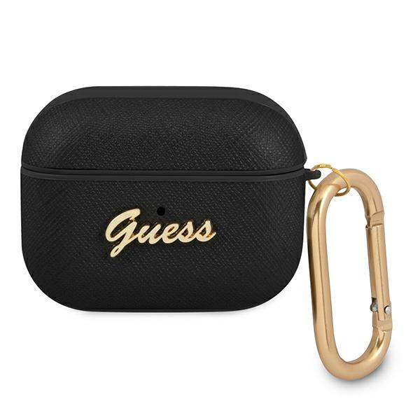 Guess Guess Saffiano Script Metal Collection Skal AirPods Pro - Svart